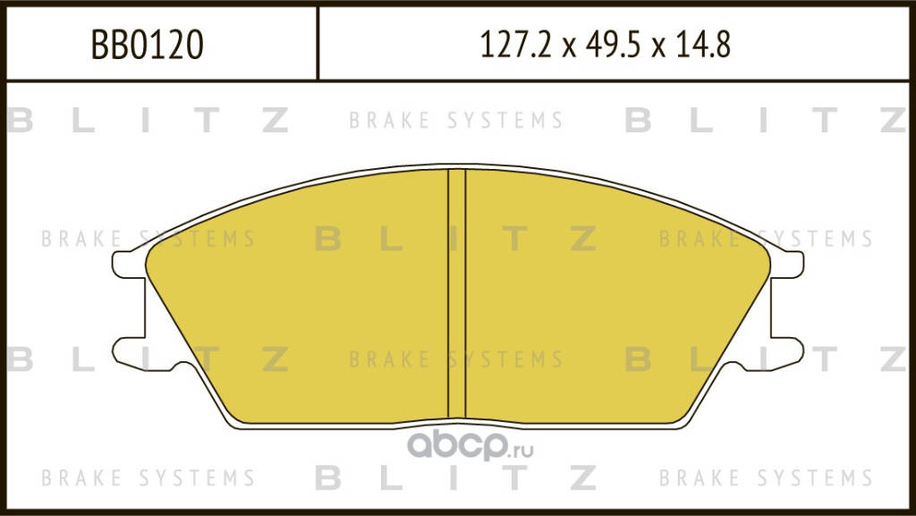 BLITZ BB0120 передние тормозные колодки Hyundai Accent II (до 2012 года).
