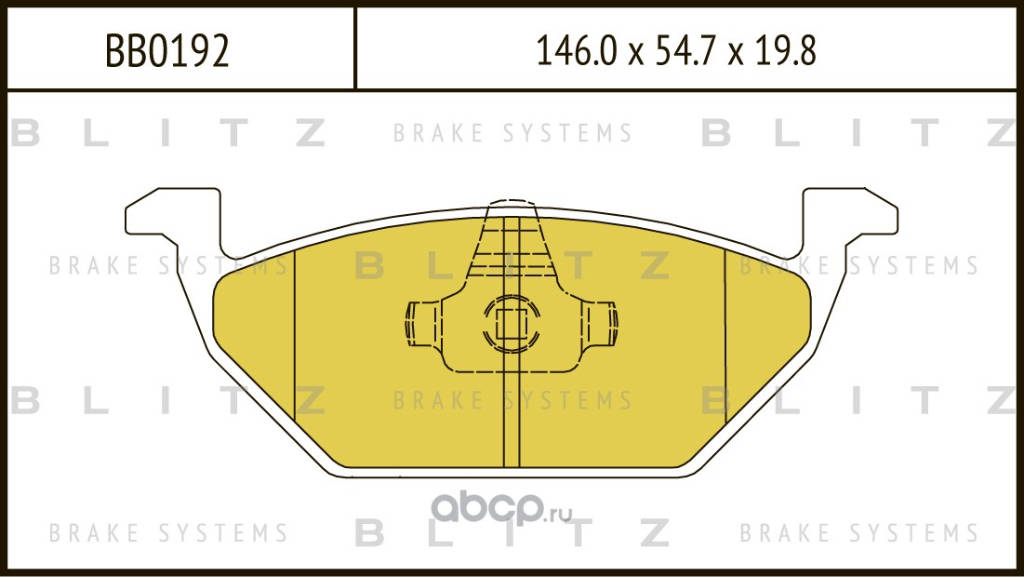 Передние колодки BLITZ BB0192 Audi: A3 (с 1996 г.в.).