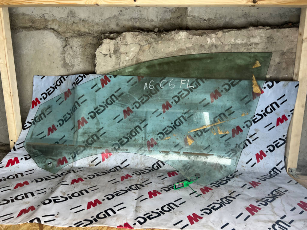 Стекло двери Audi A6 C6 переднее левое