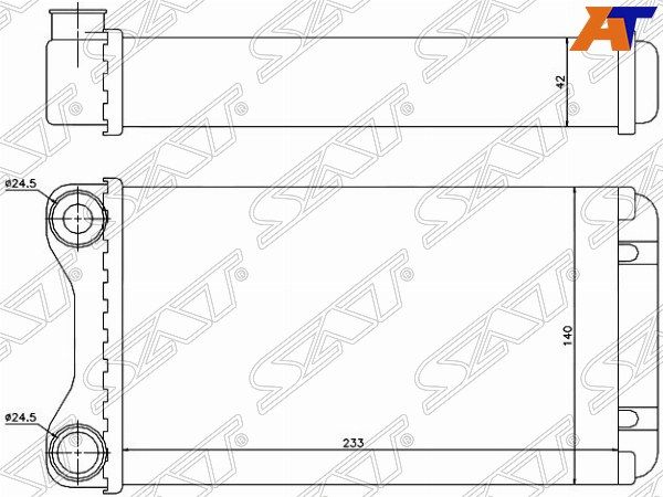 Радиатор отопителя ST-AU26-395-0 Audi A4 2000-2009