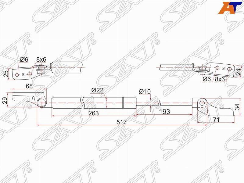 Амортизатор задней двери Mazda Premacy 99-05 STC10062620D CP19P/CP
