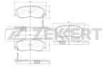Колодки тормозные левая и правая передняя BS2803 Honda Civic