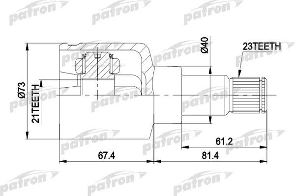 Шрус внутренний Ford Focus 98-04 PCV5023 DA-DF-MK1