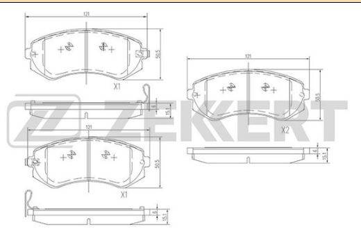 Колодки тормозные левая и правая передняя BS1218 Nissan Almera