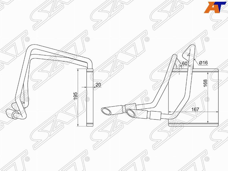 Радиатор отопителя ST-MZ51-395-0 Mazda 2