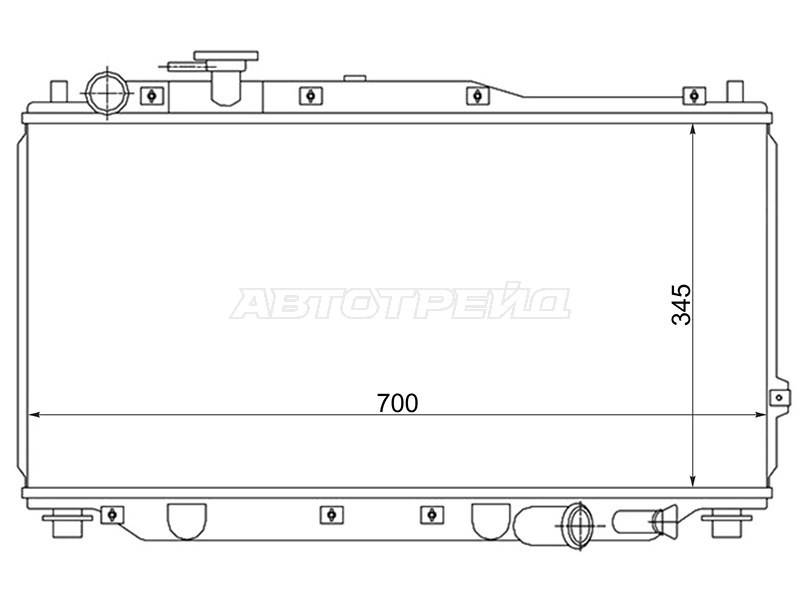 Радиатор охлаждения двигателя передний ST-01-0033 Kia Spectra 00-11 LD B6