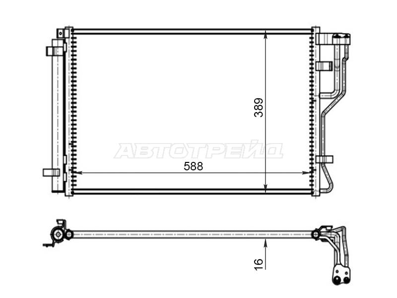 Радиатор кондиционера передний ST-47-0135 Hyundai Creta 20-22 GS G4FG