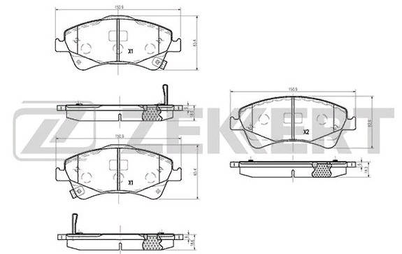 Колодки тормозные дисковые BS1263 Toyota Avensis