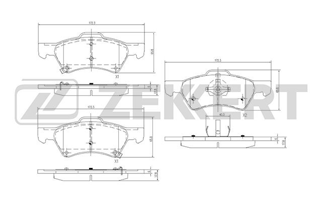 Тормозные колодки Chrysler Voyager 2000 - 2007 BS2839 GS