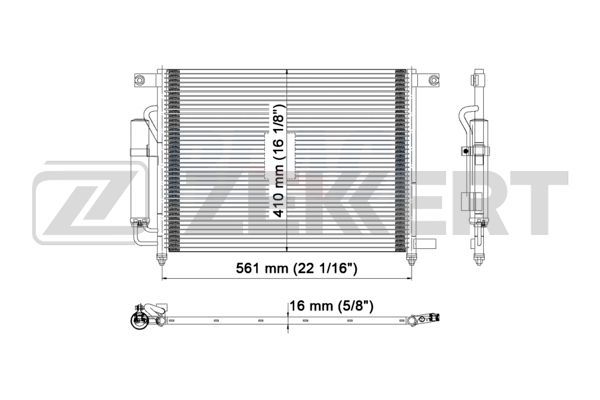 Радиатор кондиционера mk-3052 Chevrolet Aveo (T200 T250 T255