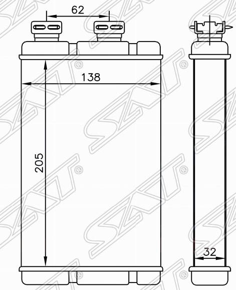 Радиатор отопителя ST-BM33-395-A0 BMW 3-Series 1998-2005 е46