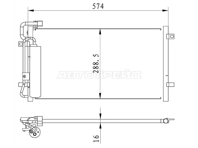 Радиатор кондиционера ST-LD02-394-0 ВАЗ (LADA) Priora 07-18