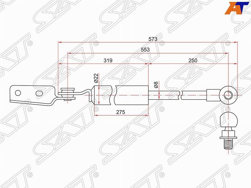Амортизатор задней двери Subaru Forester 02-08 ST63269SA000 S11