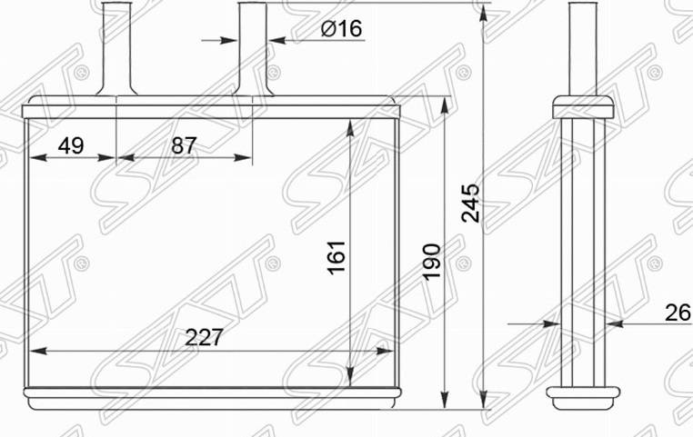 Радиатор отопителя STNY113950 Nissan Sunny 1998-2005