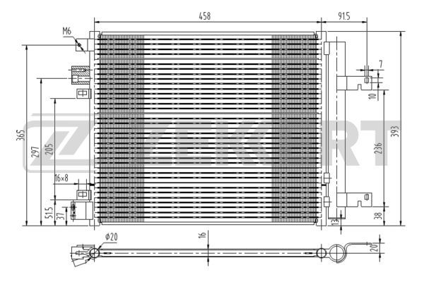 Радиатор кондиционера mk-3019 Renault Logan