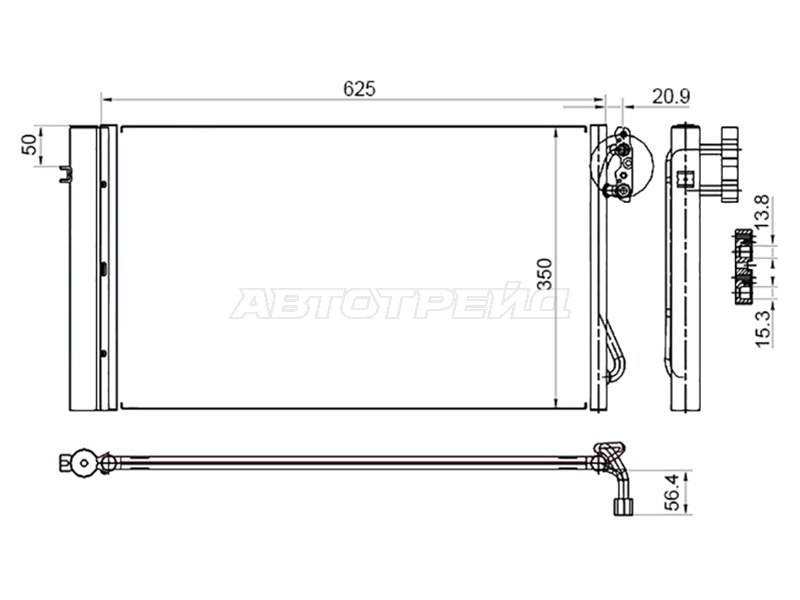 Радиатор кондиционера ST-BM90-394-A0 BMW 1 серия 04-13