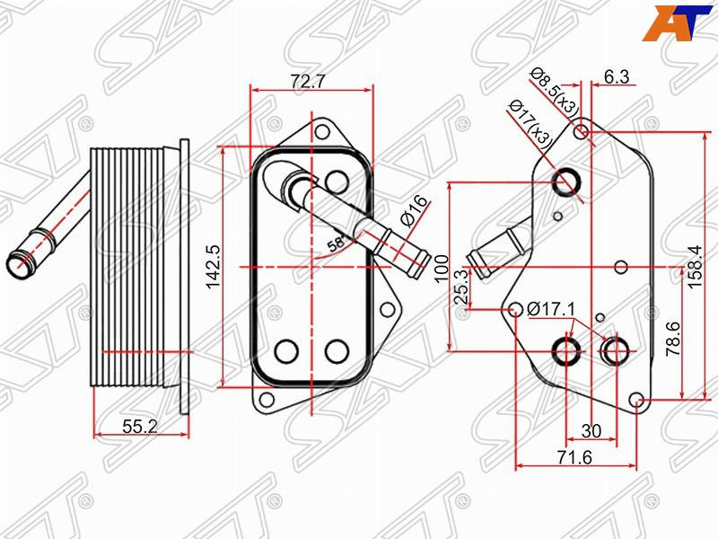 Радиатор масляный ST-11427525333 BMW 1 серия