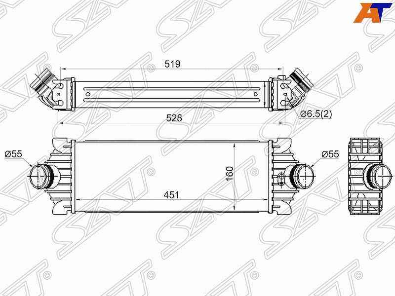 Радиатор масляный охлаждения АКПП ST-1881209 Ford Transit
