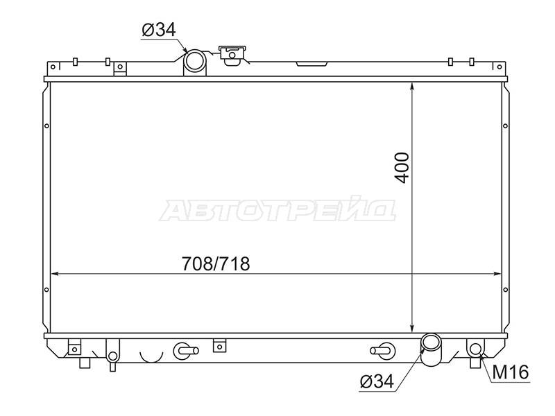 Радиатор охлаждения двигателя TY0005-100-2R Toyota Mark II 96-04 GX100 13TJ