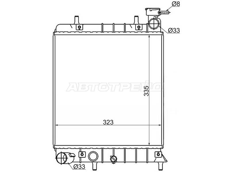 Радиатор охлаждения двигателя SG-HY0002-MT-R Hyundai Accent 99-12 LC D3EA