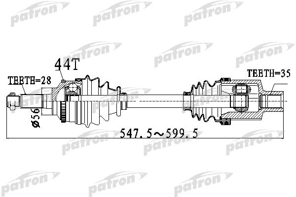 Полуось Mazda Tribute 00-07 PDS2919 EP/EP3
