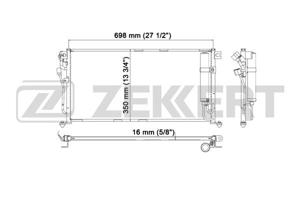 Радиатор кондиционера mk-3050 Mitsubishi Lancer VII