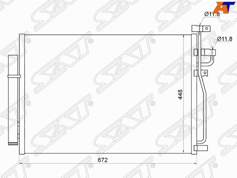 Радиатор кондиционера ST-CH06-394-0 Chevrolet CAPTIVA