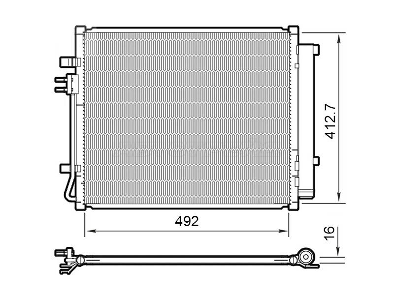 Радиатор кондиционера передний ST-47-0083 Hyundai Santa Fe 18- CM D4BB