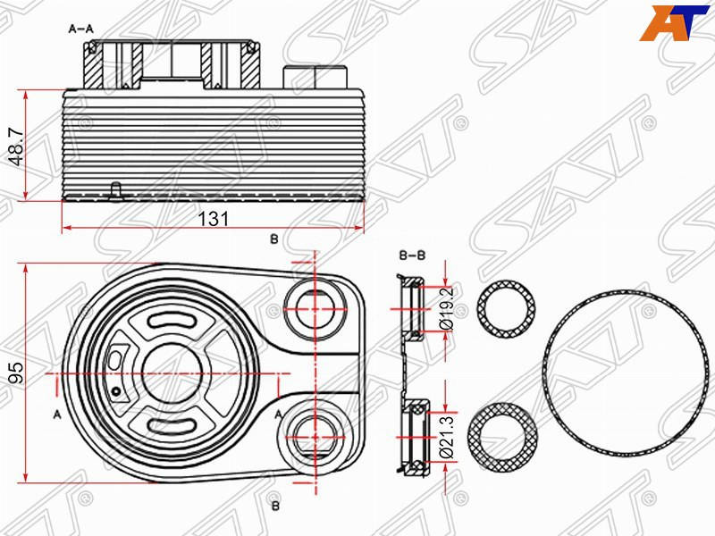 Радиатор масляный ST-8200606297 Nissan Qashqai 2007-