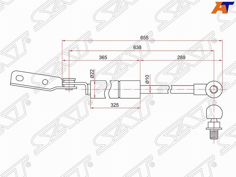 Амортизатор задней двери Subaru Forester 97-02 ST60315FC201 S10--SF