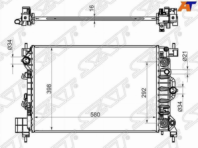 Радиатор Chevrolet Aveo 2011- CV00111 1.6