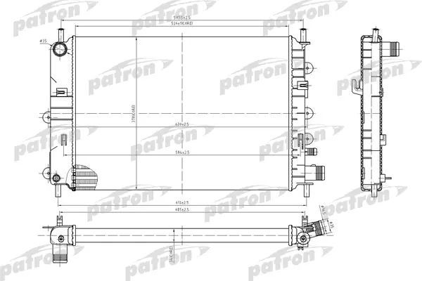Радиатор охлаждения двигателя PRS3434 Ford Escort AFL