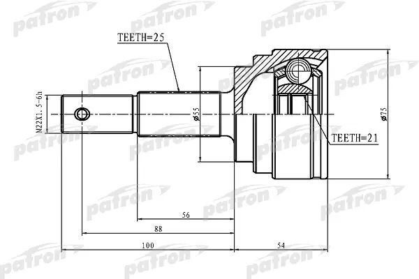 Шрус наружный Nissan Almera 00-06 PCV1408 N16 (UKP)