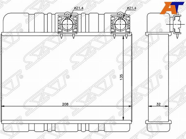 Радиатор отопителя ST-BM33-395-0 BMW 3-Series 1998-2005 E46