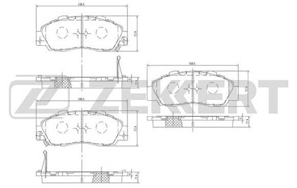 Колодки тормозные дисковые передняя BS2803 Honda Accord
