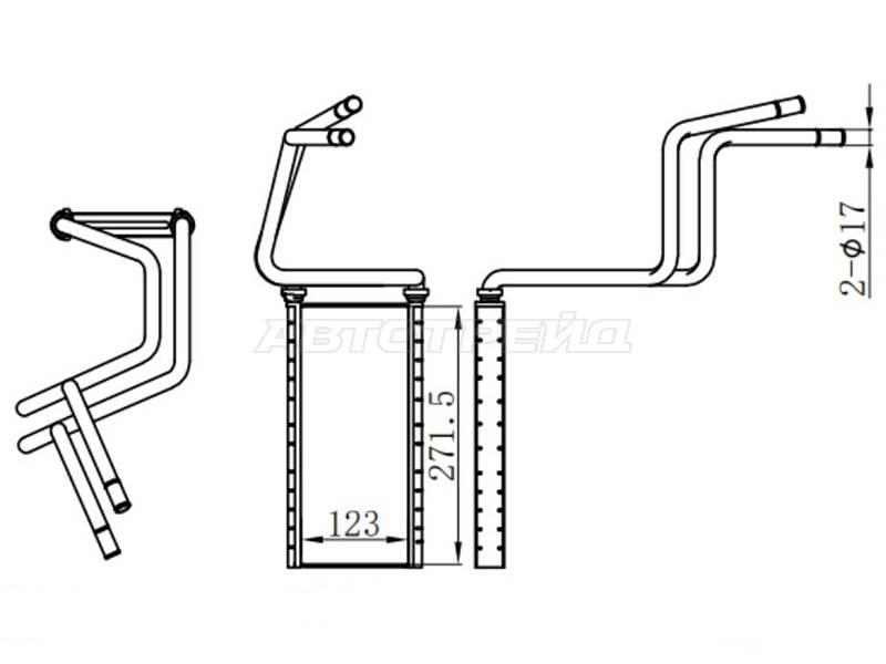 Радиатор отопителя передний ST-87-0062 Toyota Land Cruiser Prado 02-09 BJ41 13BT