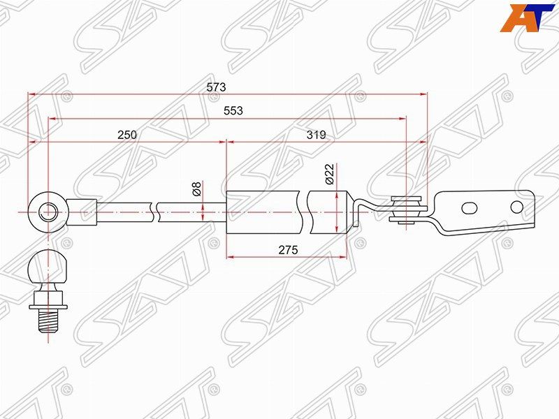 Амортизатор задней двери Subaru Forester 02-08 ST63269SA010 S11