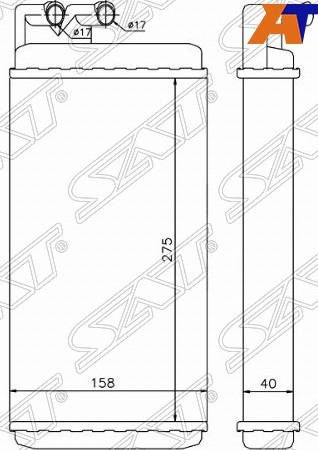 Радиатор отопителя ST-AU11-395-0 Audi 100 1976-1994