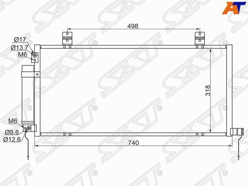 Радиатор кондиционера Mitsubishi Galant 03-12 STMBW63940 DJ