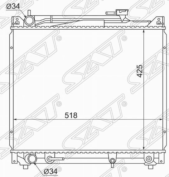 Радиатор охлаждения двигателя SGSK0001V6 Suzuki Escudo 1988-2005