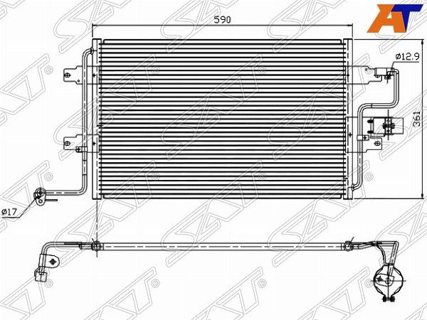 Радиатор кондиционера ST-SD25-394-0 Skoda Octavia