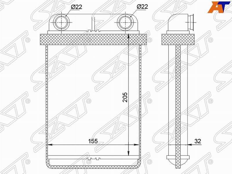 Радиатор отопителя ST-CH09-395-A0 Opel Astra
