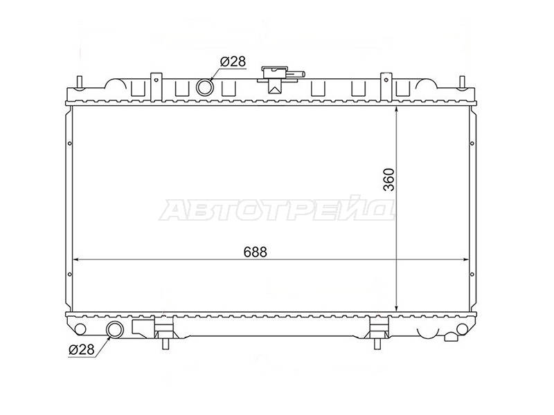 Радиатор охлаждения двигателя SG-NS0001-16-MT Nissan AD 99-02 MVFY10 CD17