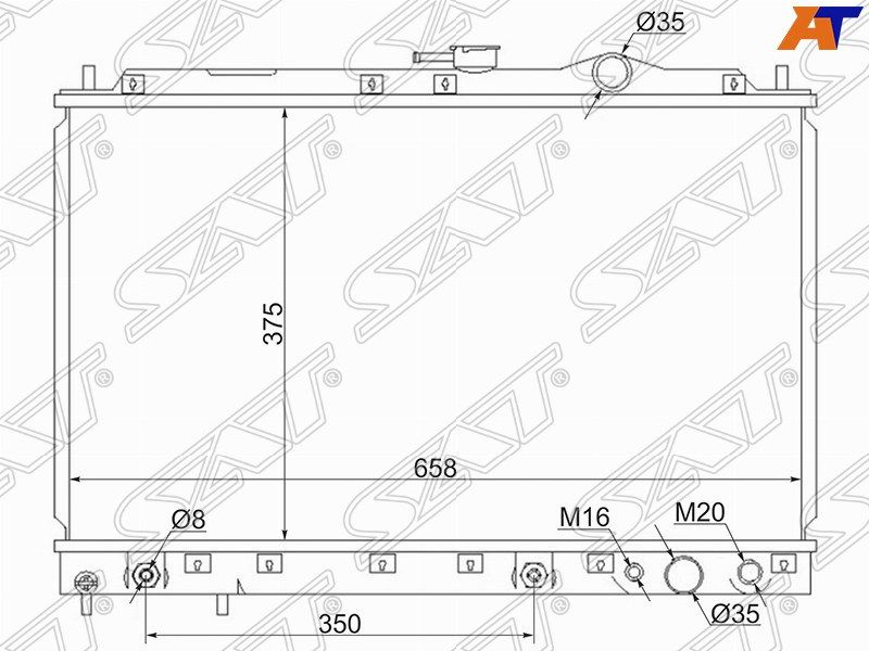 Радиатор охлаждения двигателя SG-MC0002-E3 Mitsubishi Galant