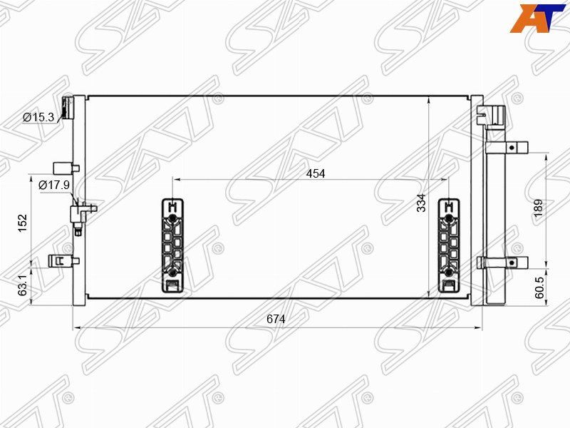 Радиатор кондиционера ST-AU27-394-0 Audi Q5