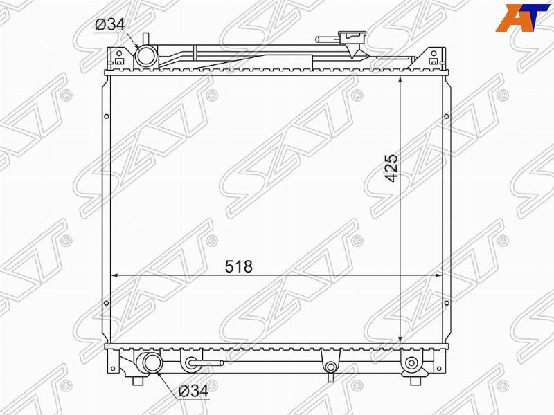 Радиатор охлаждения двигателя SK0001-V6 Suzuki Escudo 1994-2004