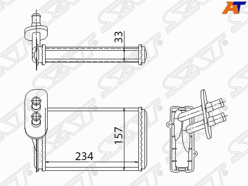 Радиатор отопителя ST-87-0022 Audi A3 1996-1998
