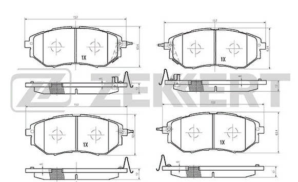 Колодки тормозные дисковые передняя BS1241 Subaru Forester