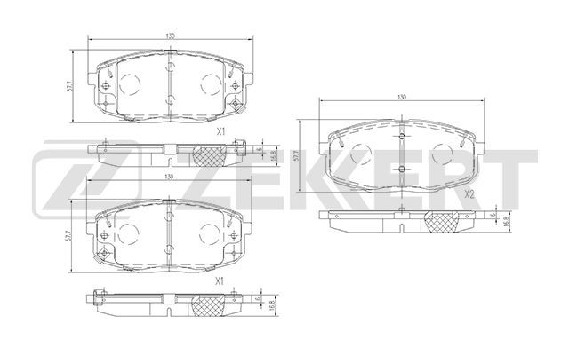 Колодки тормозные Hyundai Creta 2015- BS1707 GS, передние
