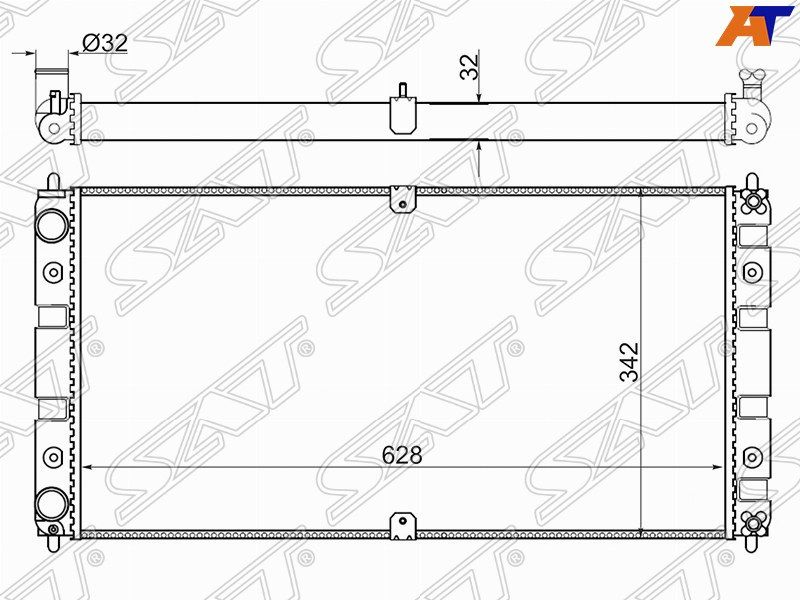 Радиатор охлаждения двигателя SG-CH0010 Chevrolet Niva